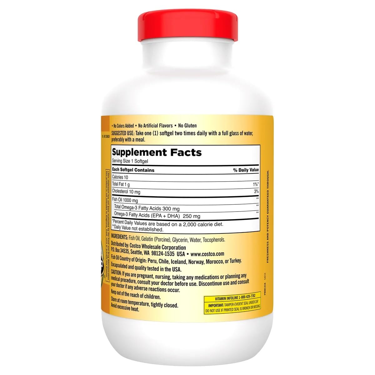 Signature Fish Oil 1000 mg., 1000 mg of Fish Oil | 250 mg of EPA + DHA Omega-3, per Serving - 400 Softgels - Medaid International