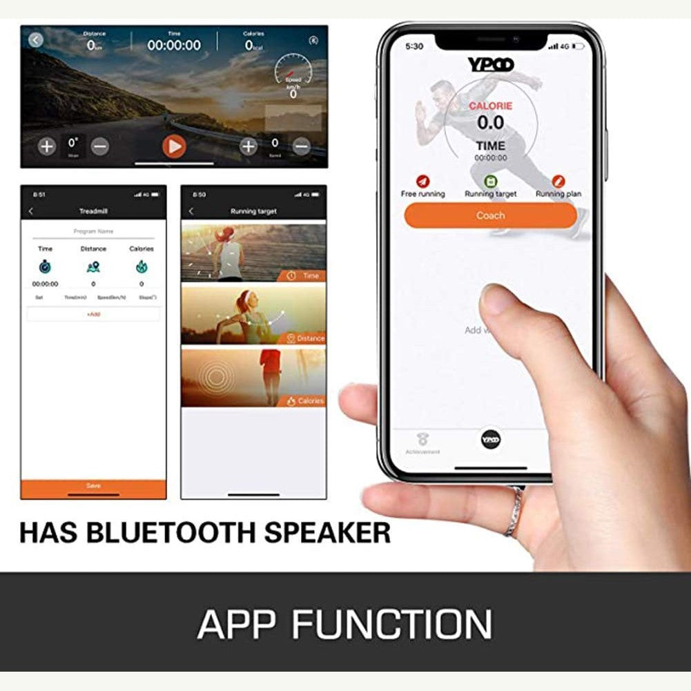 Fitness Walking Machine App Control Gym Equipment Wireless Foldable ElectricTreadmills Pad For Home Use Leunlee - Medaid International