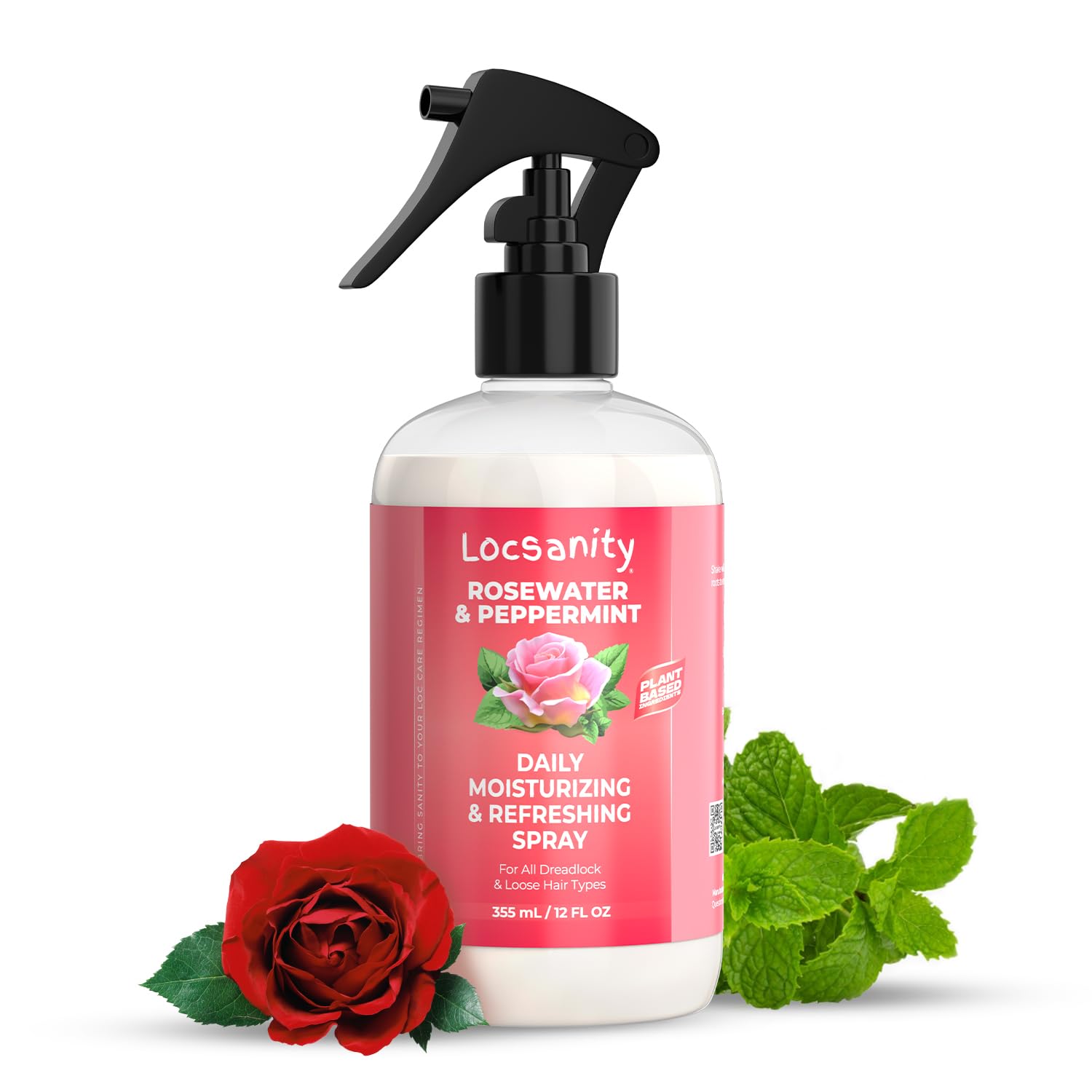 Locsanity Daily Moisturizing Refreshing Spray for Locs, Dreadlocks - Rose Water and Peppermint Hair Scalp Moisturizer, Dreadlock Spray - Natural Loc Care and Maintenance (8oz) - Medaid - Lebanon