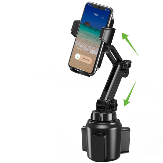 EOCAHO 2025 Upgraded Cup Phone Holder for Car, Universal No Shaking Cup Holder Phone Mount with Expandable Base for Car Truck, Adjustable Holders,Compatible with iPhone Samsung All Phones: 1 Pack - Medaid International