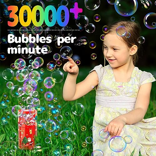 Ivtivfu - Fireworks Bubble Machine with Lights, 13 Holes, Closeable Sound, Perfect for Kids Parties