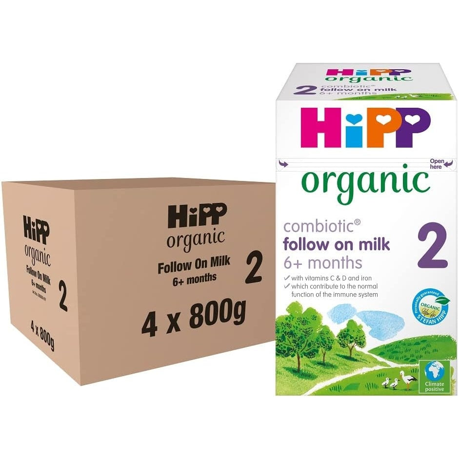 HiPP Organic 2 Follow on Baby Milk Powder Formula, From 6 Months, 800g (Pack of 4) - Medaid - Lebanon