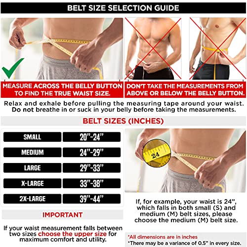 RDX - 4 Inch Leather Weightlifting Belt for Bodybuilding & Powerlifting Support