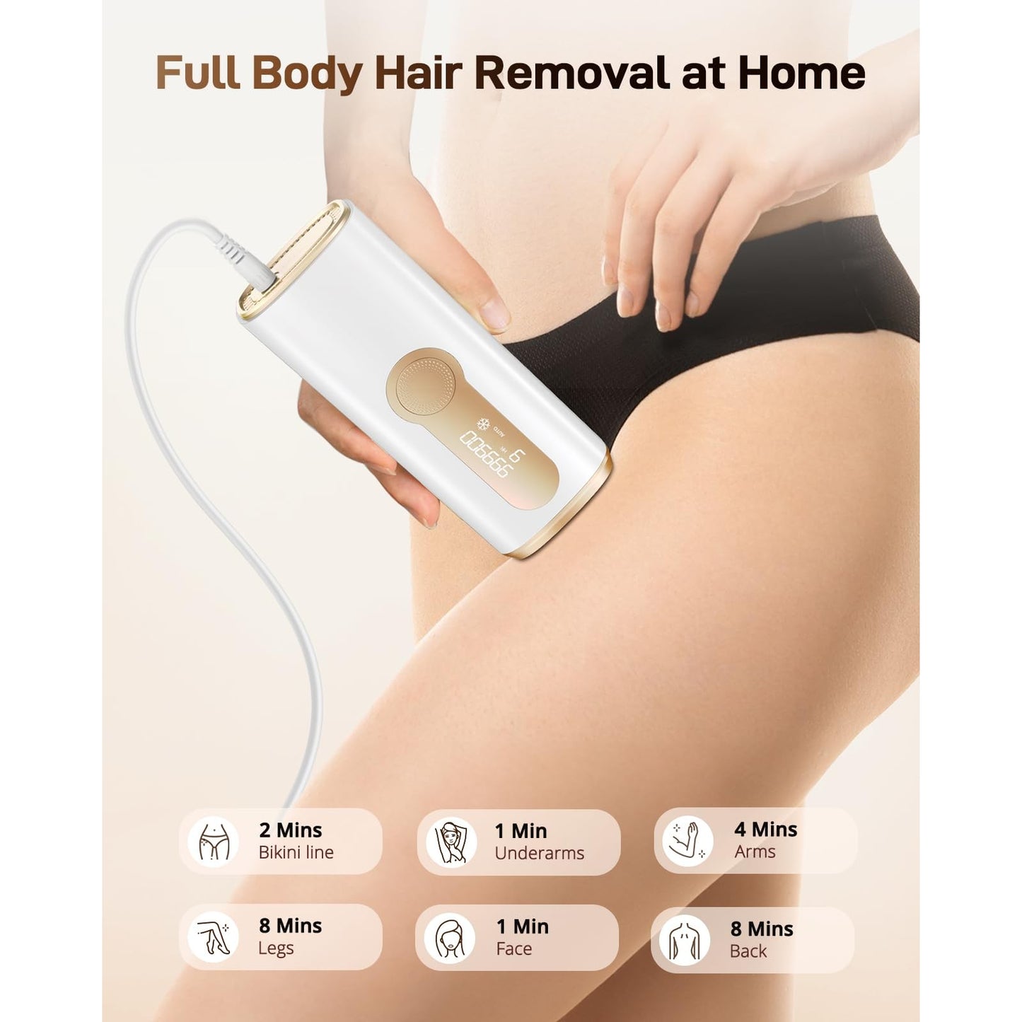 AMOTAOS IPL Laser Hair Removal for Women and Men, Ice-Cooling Laser Hair Removal Device Safe at-Home Epilators for Face Armpits Arms Bikini Line Legs Whole Body - Medaid International