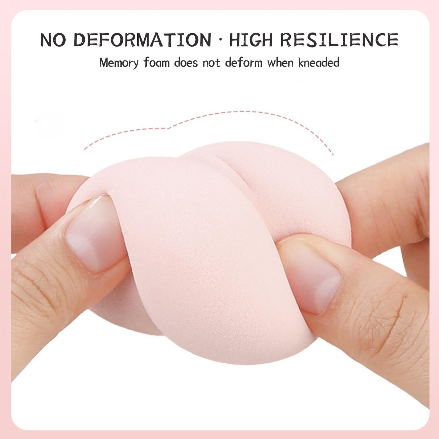 Makeup Sponges Set 4Pcs of Beauty Eggs Makeup Sponges for Foundation and Durable Suitable for Girls and Women(Pink) - Medaid International