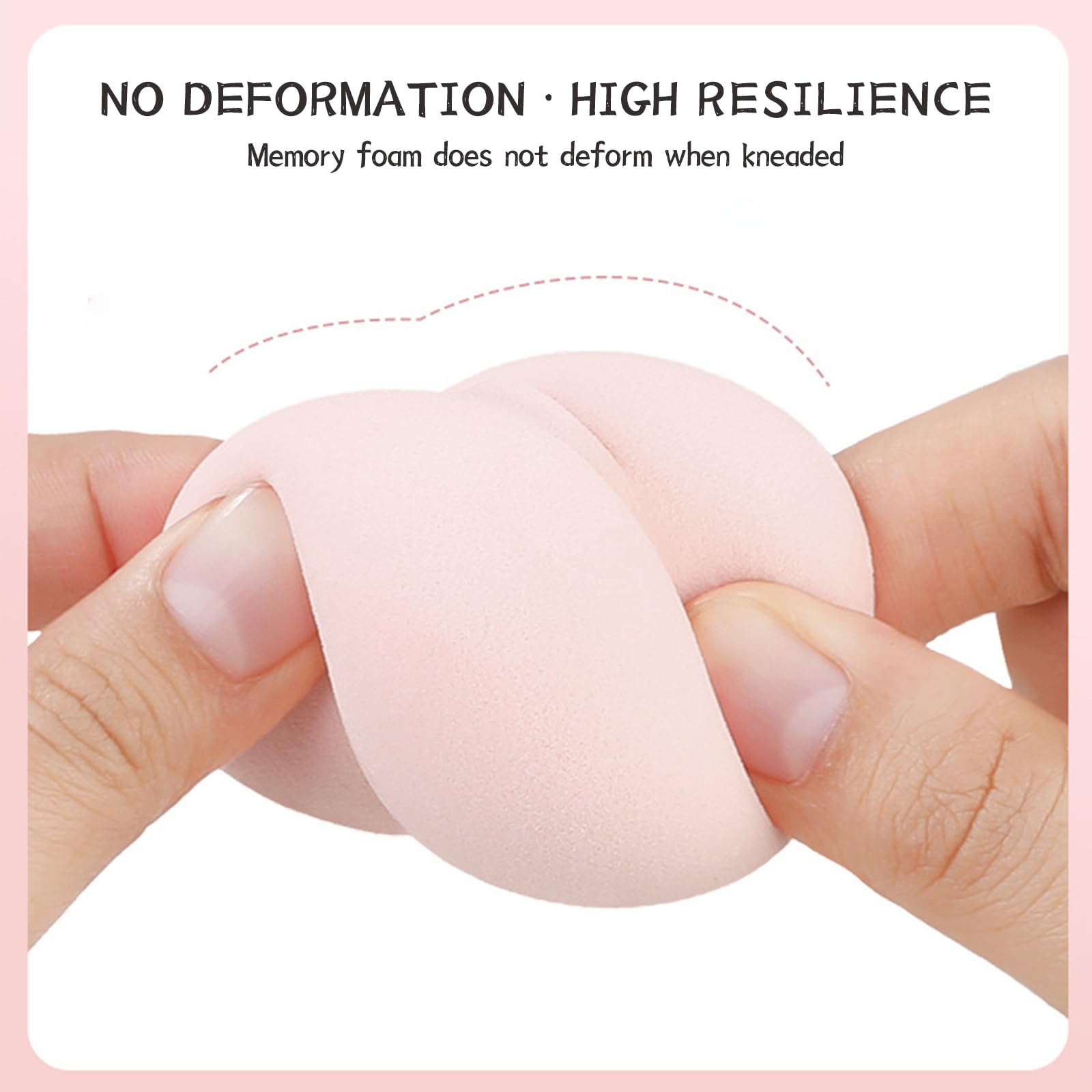 Makeup Sponges Set 4Pcs of Beauty Eggs Makeup Sponges for Foundation and Durable Suitable for Girls and Women(Pink) - Medaid International