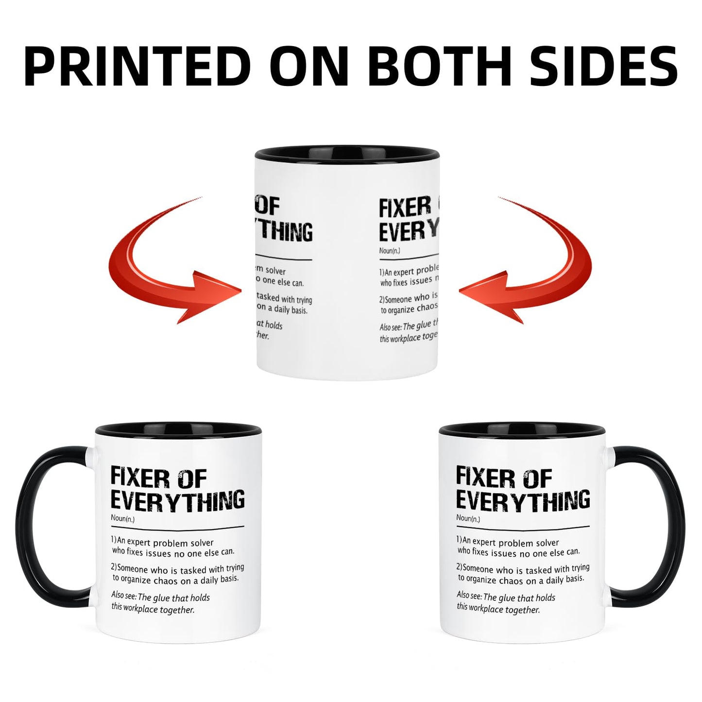 YHRJWN Fixer of Everything Mug - 11 Oz, Perfect Boss Christmas or Birthday Gift for Coworkers - Medaid International