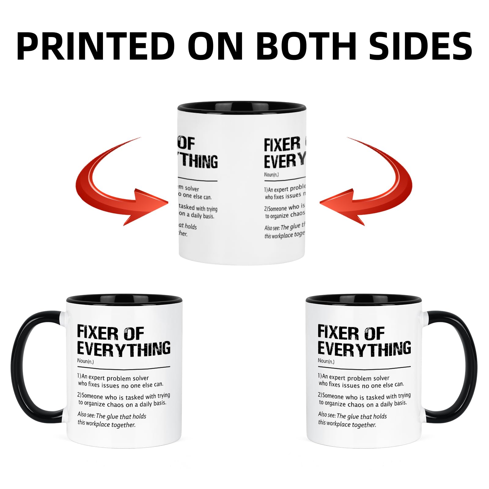 YHRJWN Fixer of Everything Mug - 11 Oz, Perfect Boss Christmas or Birthday Gift for Coworkers - Medaid International