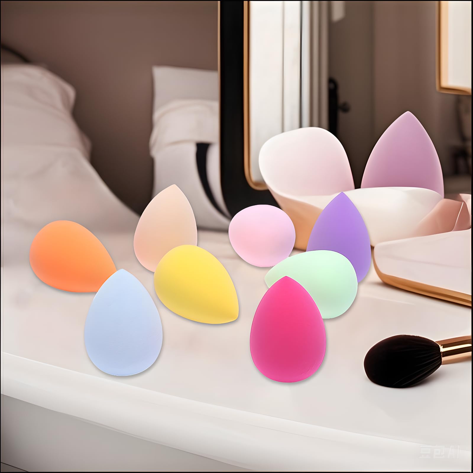 5-Piece Latex-Free Makeup Sponge Set, Ultra-Soft Beauty Blender for Flawless Foundation, Cream, and Powder Application - Medaid International