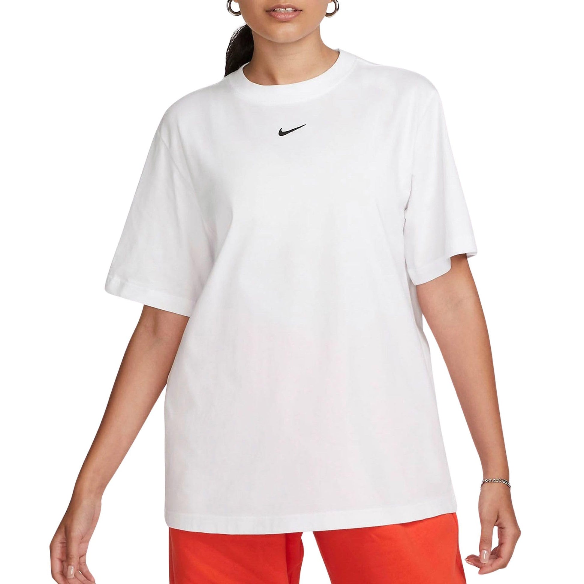 Nike Women's Sportswear Essential T-Shirt (US, Alpha, Large, Regular, Regular, White/Black) - Medaid International