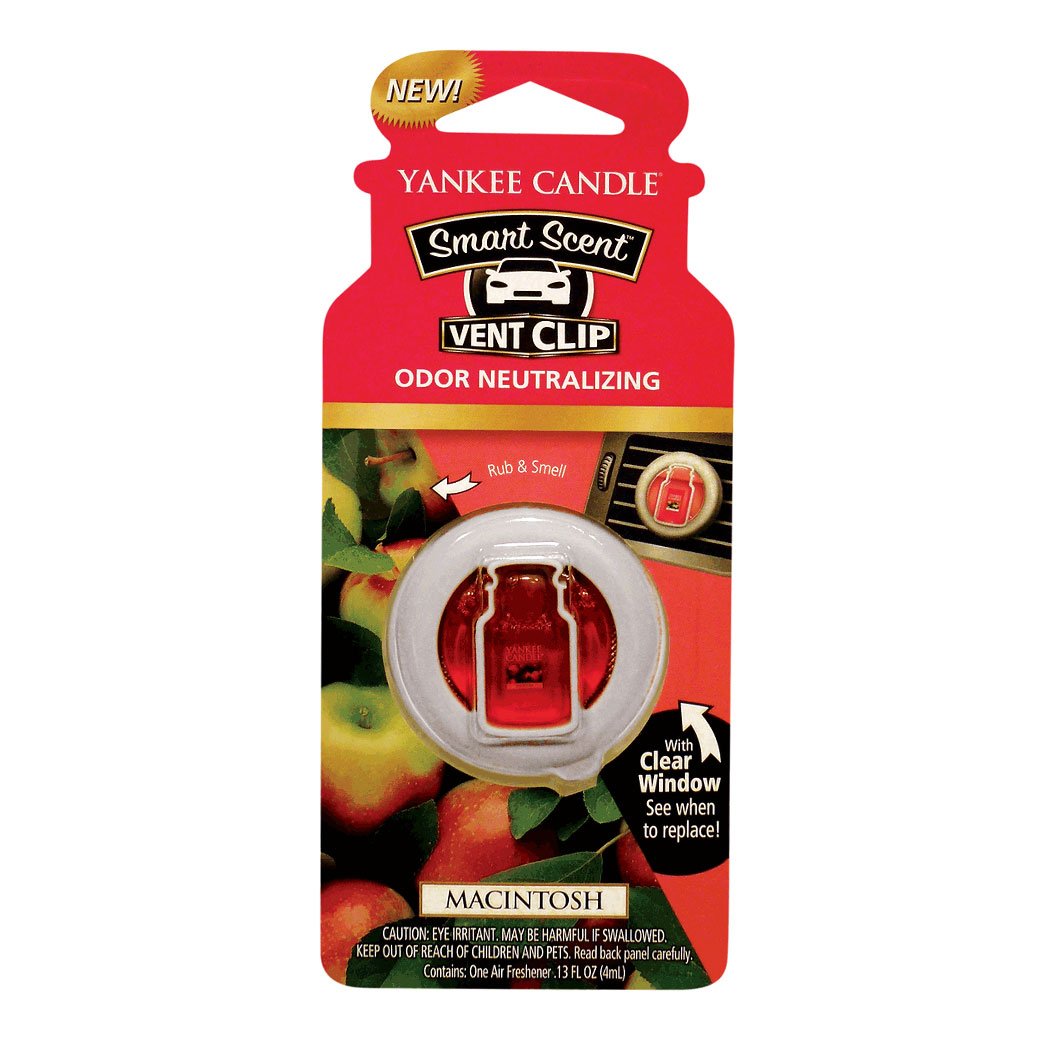 Yankee Candle Car Freshener Smart-Scent Vent Clips, 4-Pack (Macintosh) - Medaid International