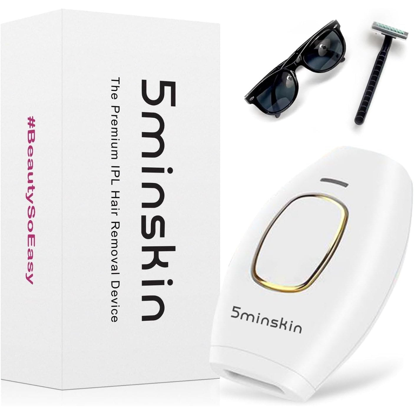 5minskin - at Home Use Permanent Hair Removal, Facial Hair Removal Device for Beautiful Skin of Upper Lips, Arm, Leg, Armpit - Medaid International