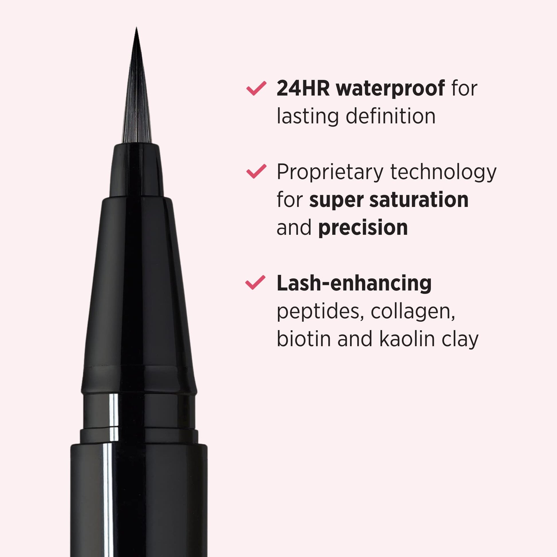 IT Cosmetics Superhero Liquid Eyeliner Pen, Black - 24-Hour Waterproof Formula Won’t Smudge or Fade - With Peptides, Collagen, Biotin & Kaolin Clay - 0.03 fl oz - Medaid International