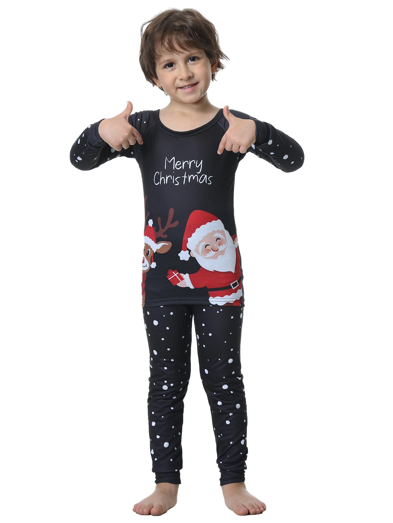 VENTELAN Family Matching Christmas Pajamas Set Holiday Santa Claus Sleepwear Xmas PJS Set for Couples and Kids,Men,2XL - Medaid International
