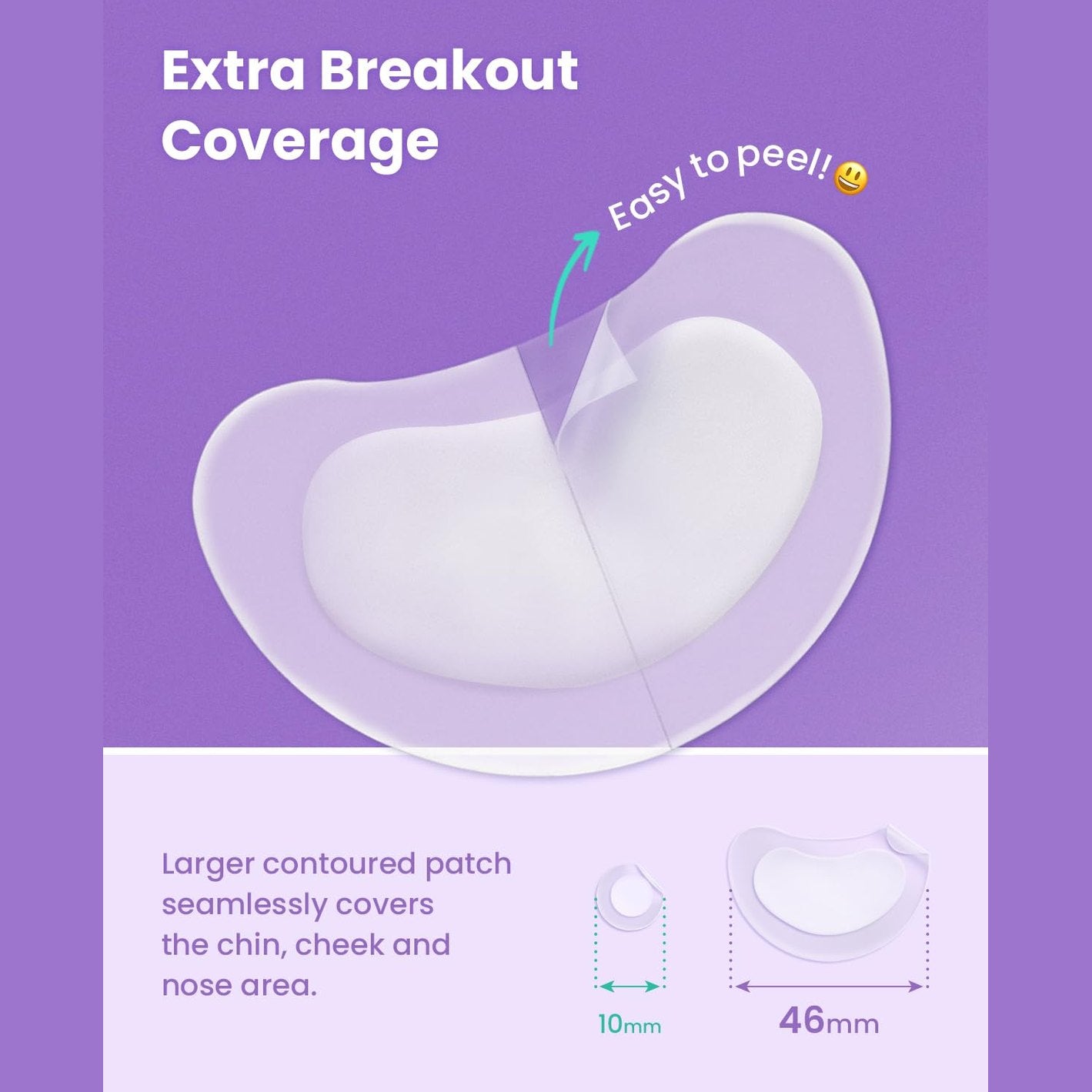 GLAM UP Spotless Patch - Hydrocolloid Spot Patch for Wide Acne area, Cheek, Body, Blackhead Cruelty Free and Vegan Friendly (12 Count) - Medaid International