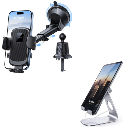 Lamicall 3-in-1 Car Phone Holder and Tablet Stand - Medaid International