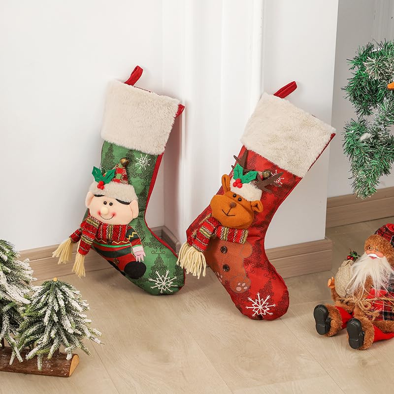 Personalised Christmas Stockings Custom Name Stockings 3D Fluff Christmas Socks - Medaid International