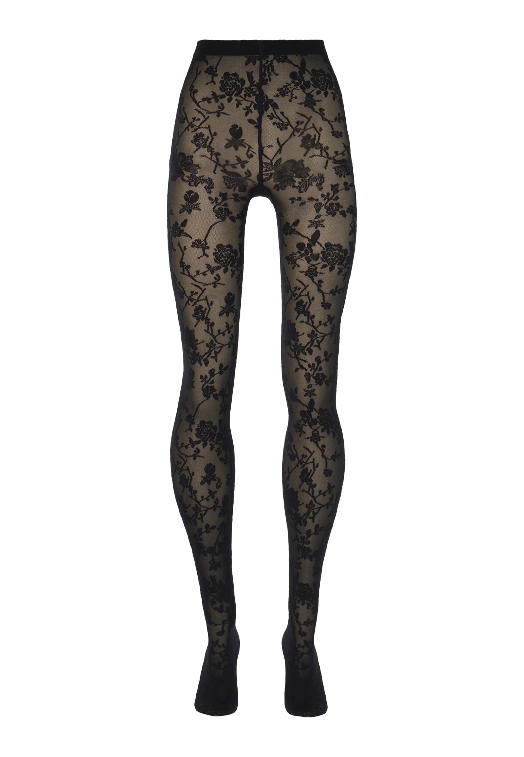 Wolford Flower Tights For Women Black Small - Medaid International