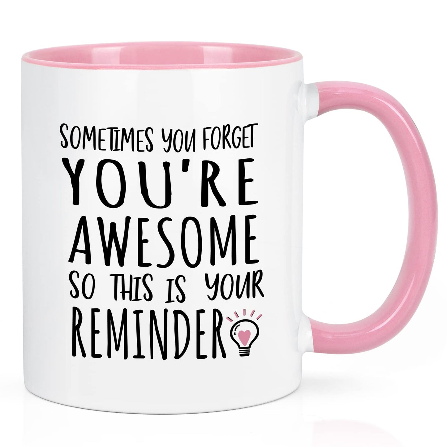 YHRJWN - Sometimes You Forget You're Awesome Coffee Mug, Inspirational Birthday Friendship Gifts for Women Coworker Administrative Mom, Employee Appreciation Christmas Gifts 11Oz - Medaid International