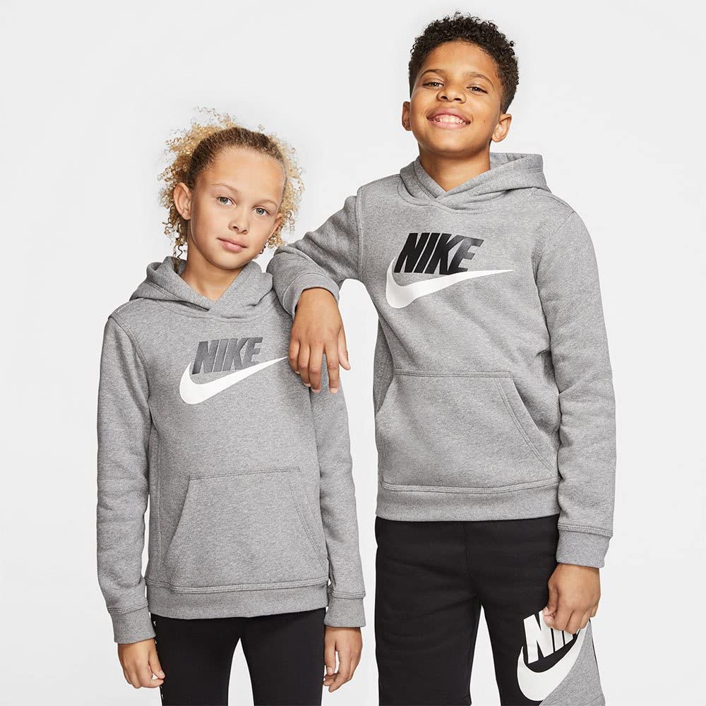 Nike Boys Sportswear Club+ Hbr Pullover Hoodie (US, Numeric, 6, Regular, Carbon Heather) - Medaid International
