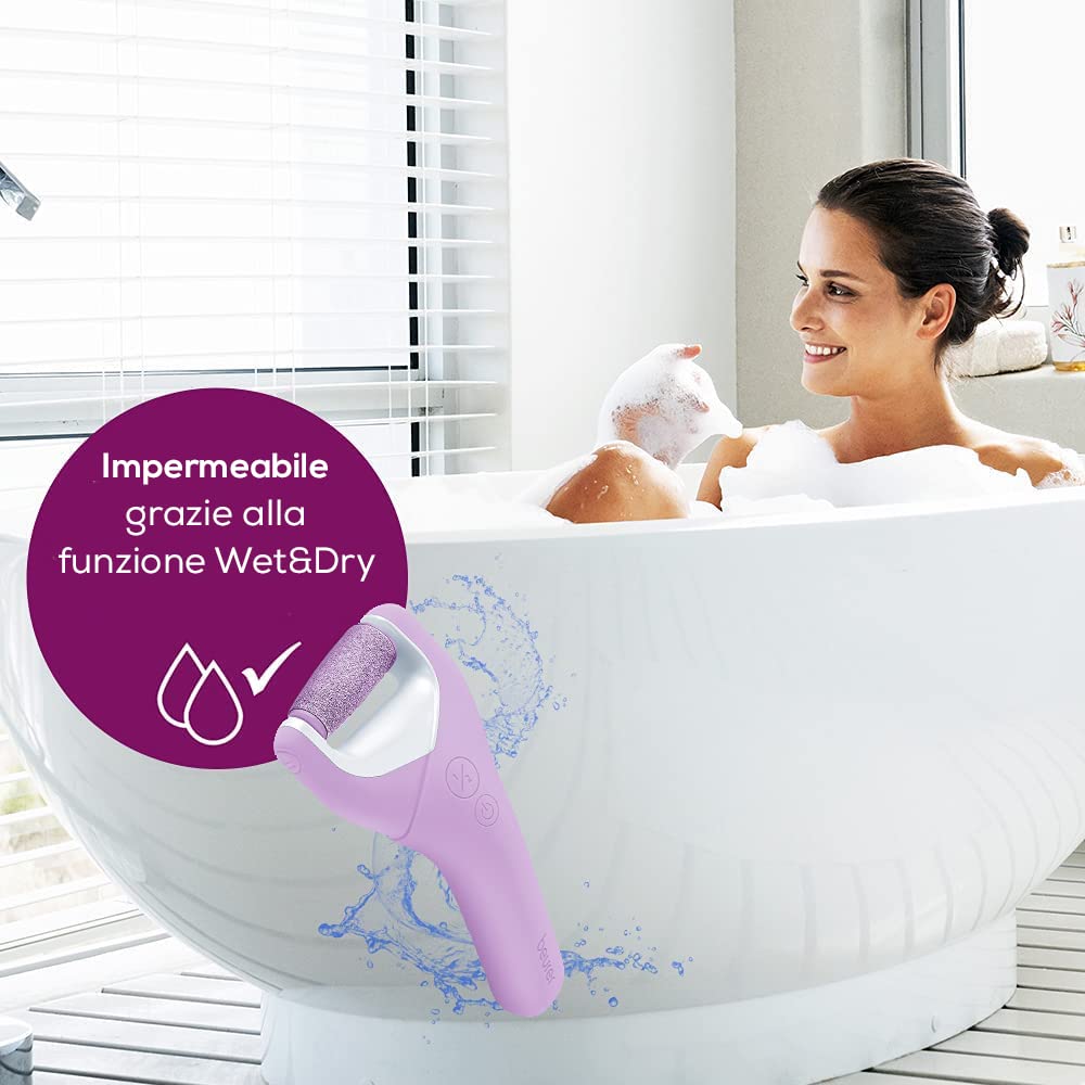 Beurer MP59 Waterproof Callus Remover, Electric Callus File with 2 Speed Settings and 2 Abrasive Rollers, Suitable for Thickened Hard Skin, Battery-Operated, for Wet & Dry Feet - Medaid International