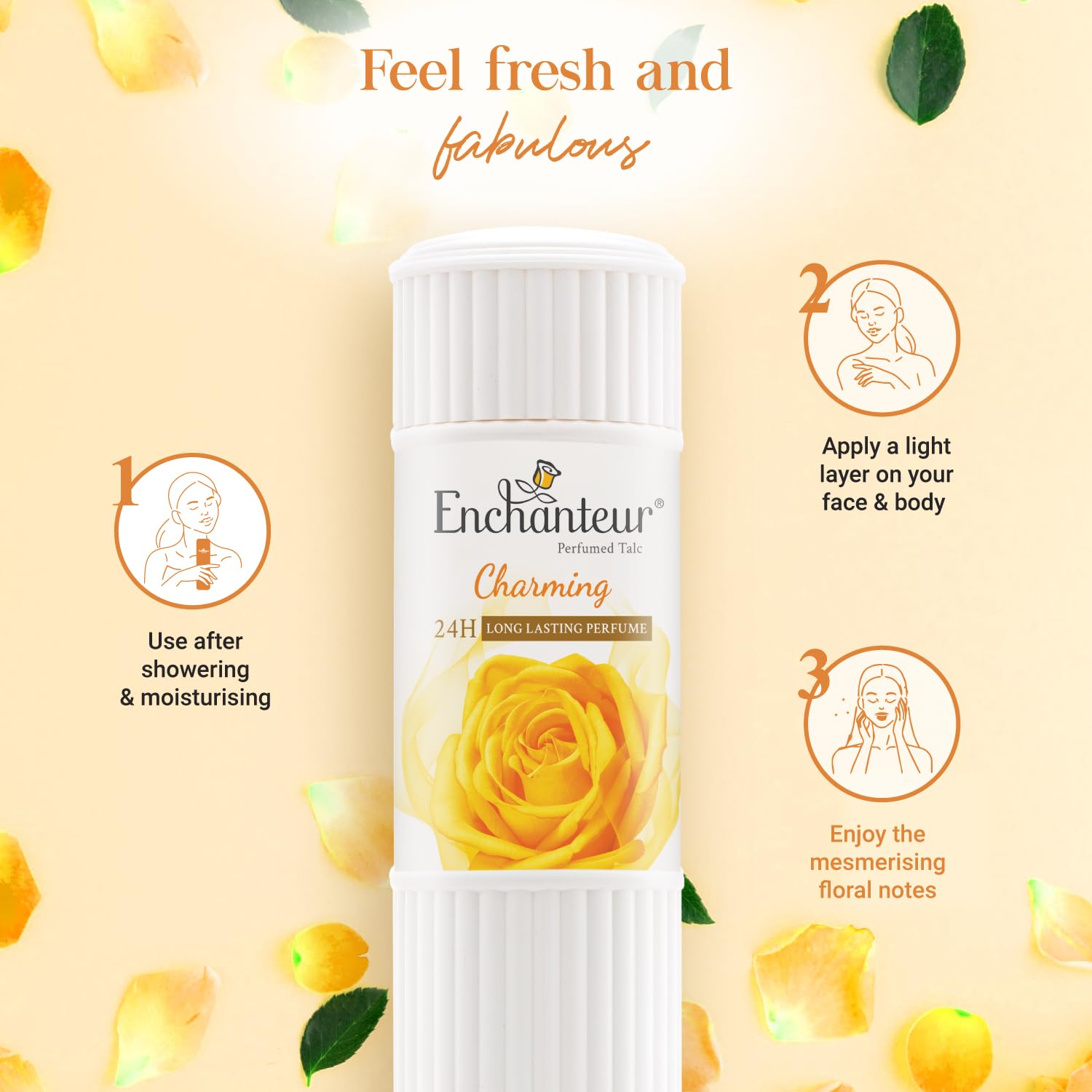 Enchanteur Perfumed Talc, Charming, 250g - Medaid International