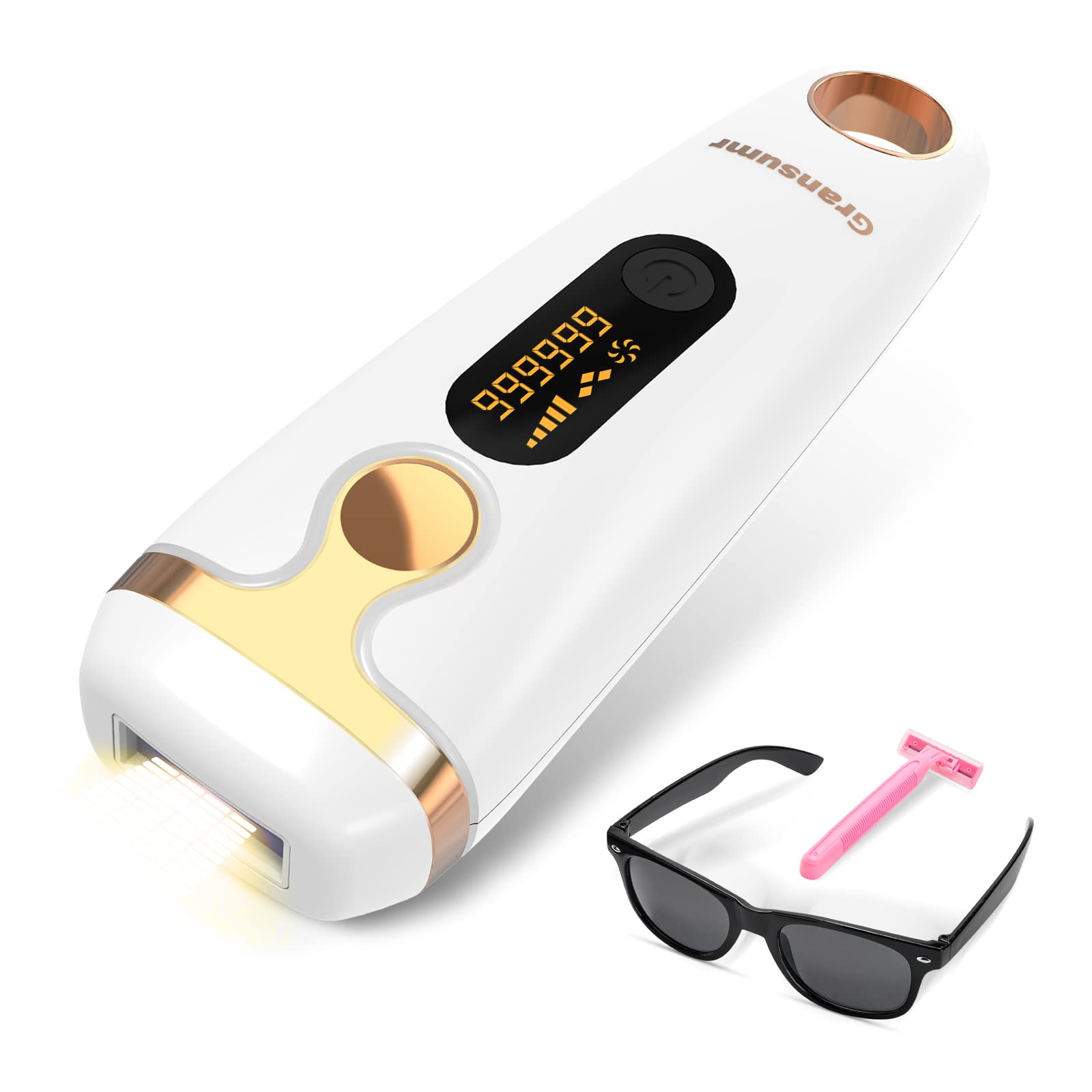 IPL Laser Hair Removal Device Permanent Painless Remover Reduction in Hair Regrowth for Women and Man at Home Whole Body Armpits Back Legs Arms Face Bikini Line, Corded - Medaid International
