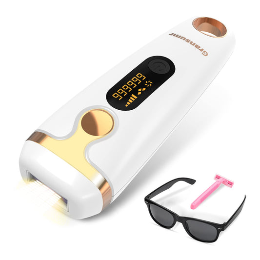 IPL Laser Hair Removal Device Permanent Painless Remover Reduction in Hair Regrowth for Women and Man at Home Whole Body Armpits Back Legs Arms Face Bikini Line, Corded - Medaid International