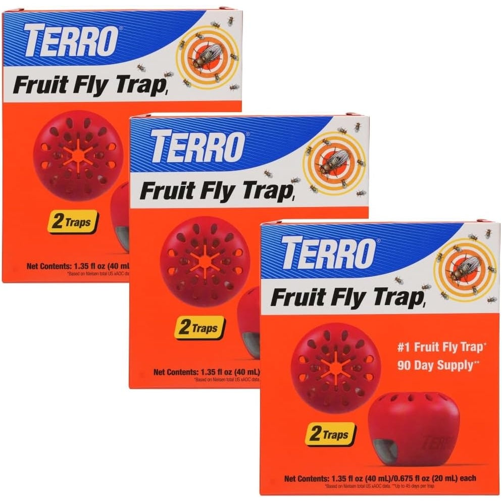 Terro Fruit Fly Trap 4 Traps + 180 Days Lure Supply - Medaid