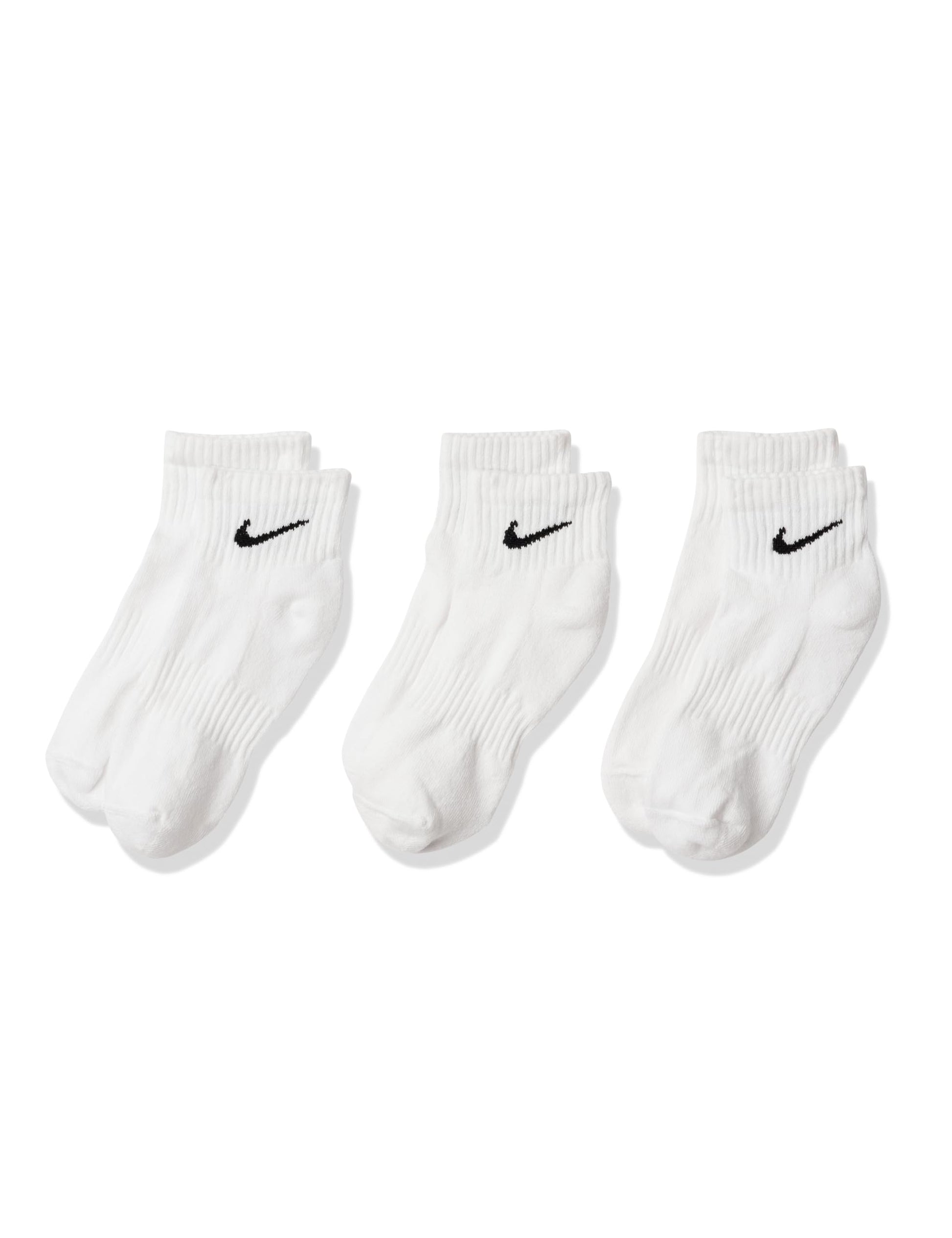 Nike Unisex Everyday Cushioned Training Ankle Socks (3 Pairs), White/Black, Medium - Medaid International
