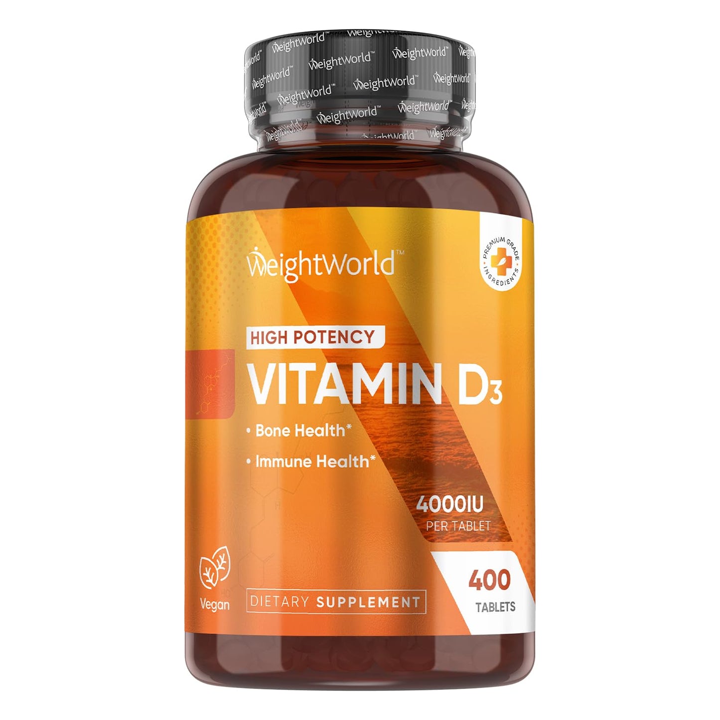 WeightWorld Vitamin D3 4000 IU – 400 High Strength Vitamin D Tablets (1+ Year Supply) - Medaid International
