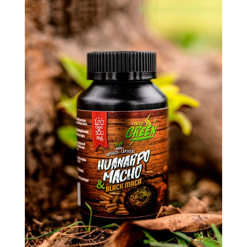 Black Maca Root and Huanarpo Macho Capsules l 100% Natural Energizer and Booster l Immune Support for Men (1500mg per Serving) l Male Health supplenent l Amazon Andes - Medaid International