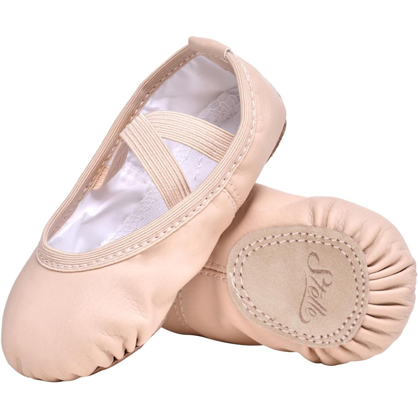 Stelle Ballet Shoes for Girls Toddler Ballet Slippers Soft Leather Boys Dance Shoes for Toddler/Little Kid/Big Kid - Medaid