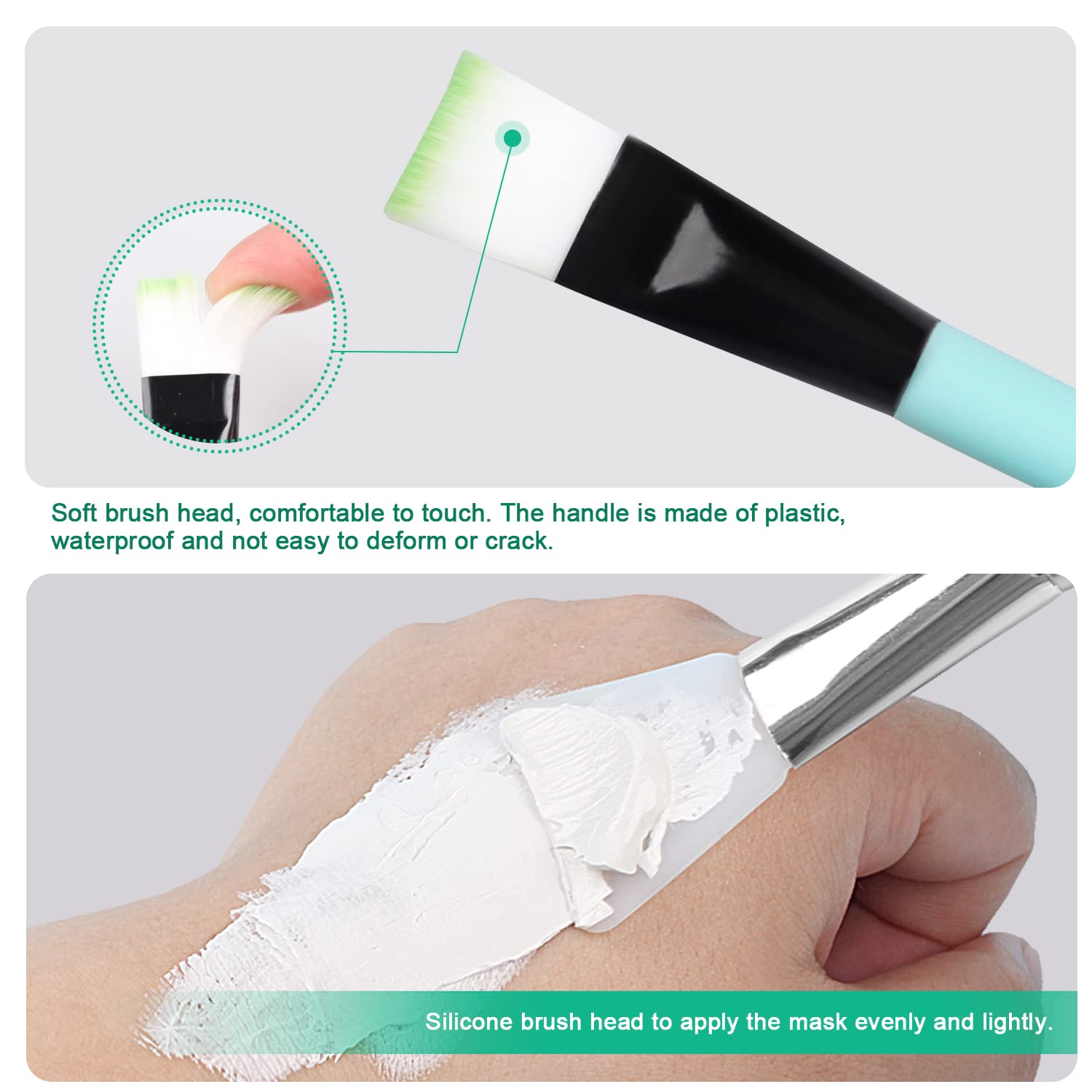 Face Mask Mixing Bowl Set, Facial Mask Mixing Tool Kit with Plastic Mask Bowl Silicone Mask Brushes Measuring Cup Stick Spatulas Facial Sponge (10PCS) - Medaid International