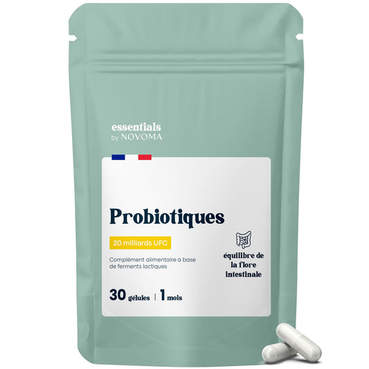 Probiotique Flore Intestinale, 20 Milliards UFC/Jour, Probiotiques Lactobacillus Gasseri + Rhamnosus + Bifidobacterium, Équilibre du Microbiote, 30 Gélules Vegan, Fabriqué en France - Medaid International
