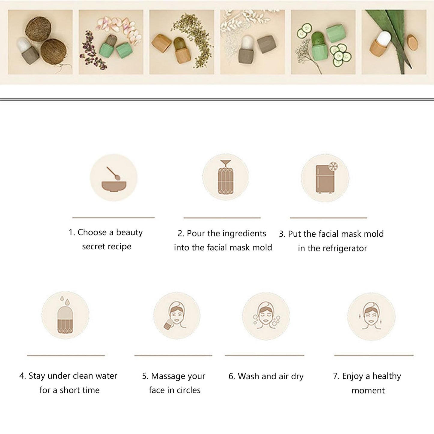 Reusable Facial Ice Roller,Silicone Ice Cube Facial Mold for Pore Tightening,Puffiness,Glowing Skin–Cold Therapy Beauty Tool for Home Skincare,Sensitive Skin - Medaid International