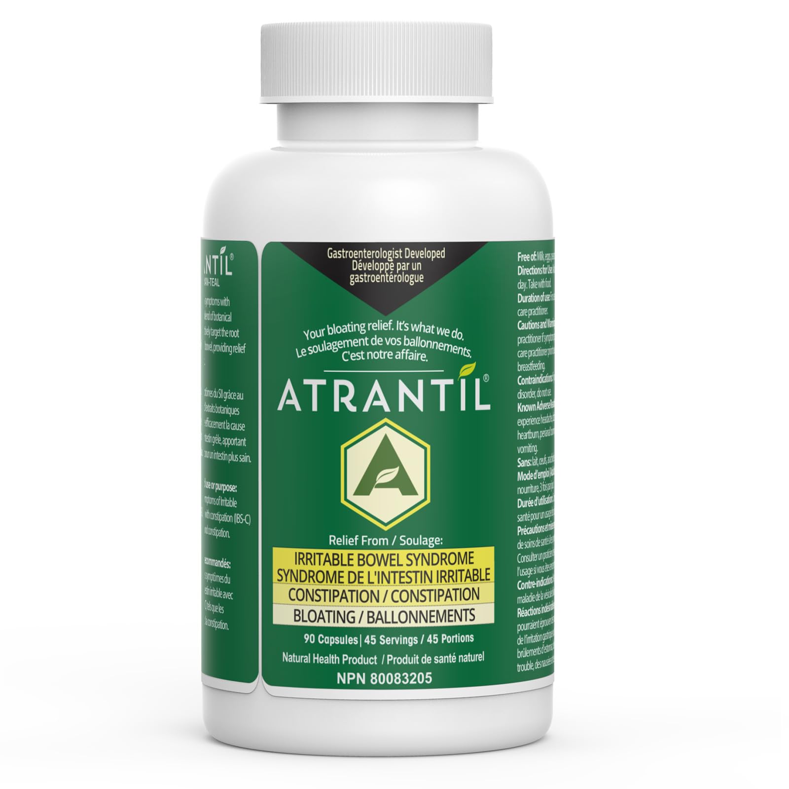 Atrantil: IBS, Bloating, Abdominal Discomfort, Change in Bowel Habits, and Powerful Polyphenols for Everyday Digestive Health,90 count - Medaid International