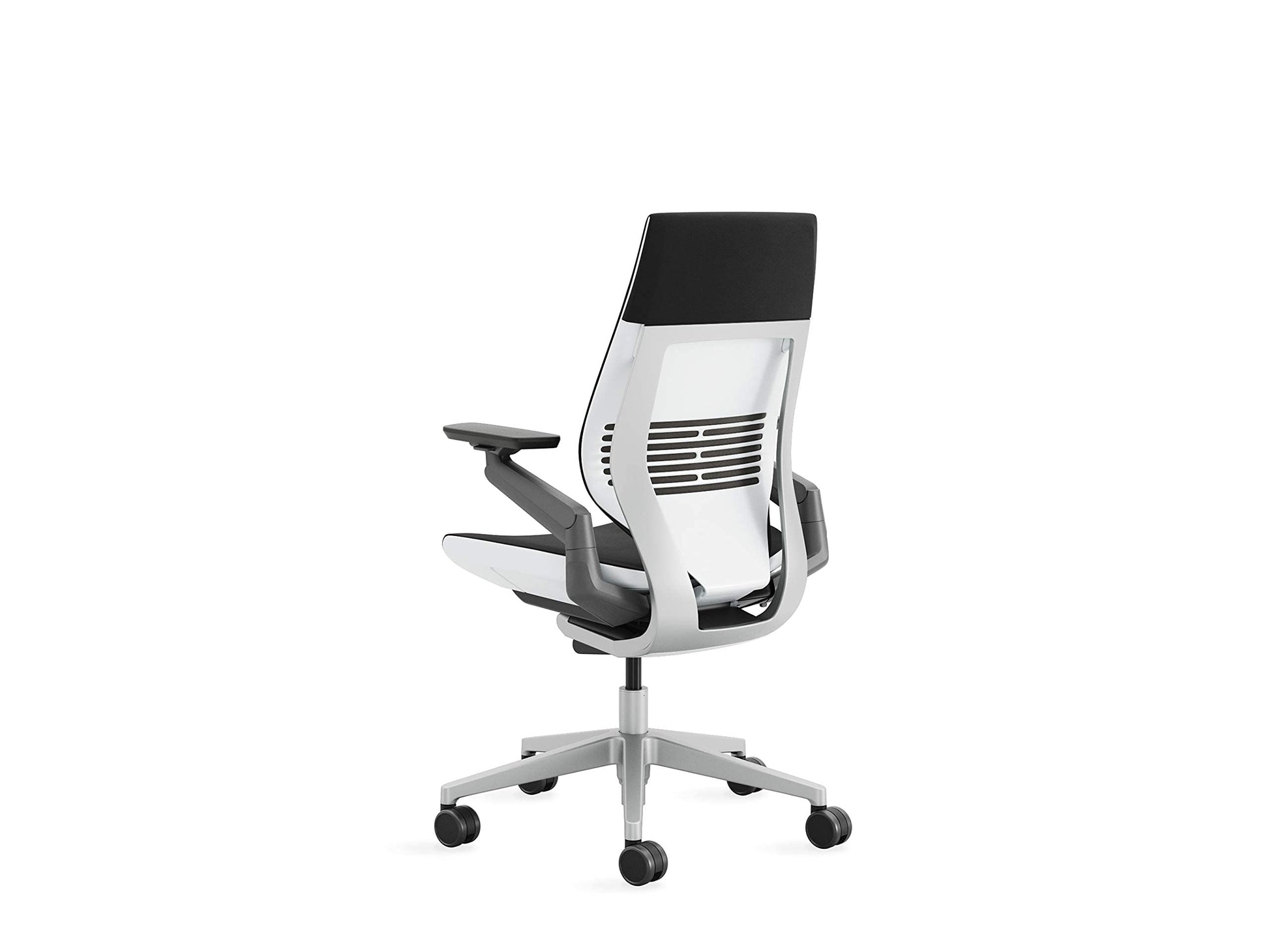 Steelcase Gesture Office Chair - Ergonomic Work Chair with Wheels for Carpet - Comfortable - Intuitive-to-Adjust for Desk - 360-Degree Arms - Licorice Fabric - Medaid International