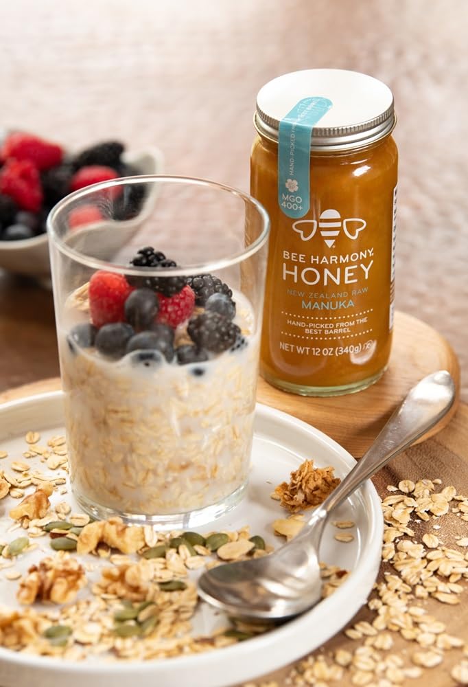 Bee Harmony Raw Manuka Honey, 400+ MGO, New Zealand, 12 OZ - Medaid International