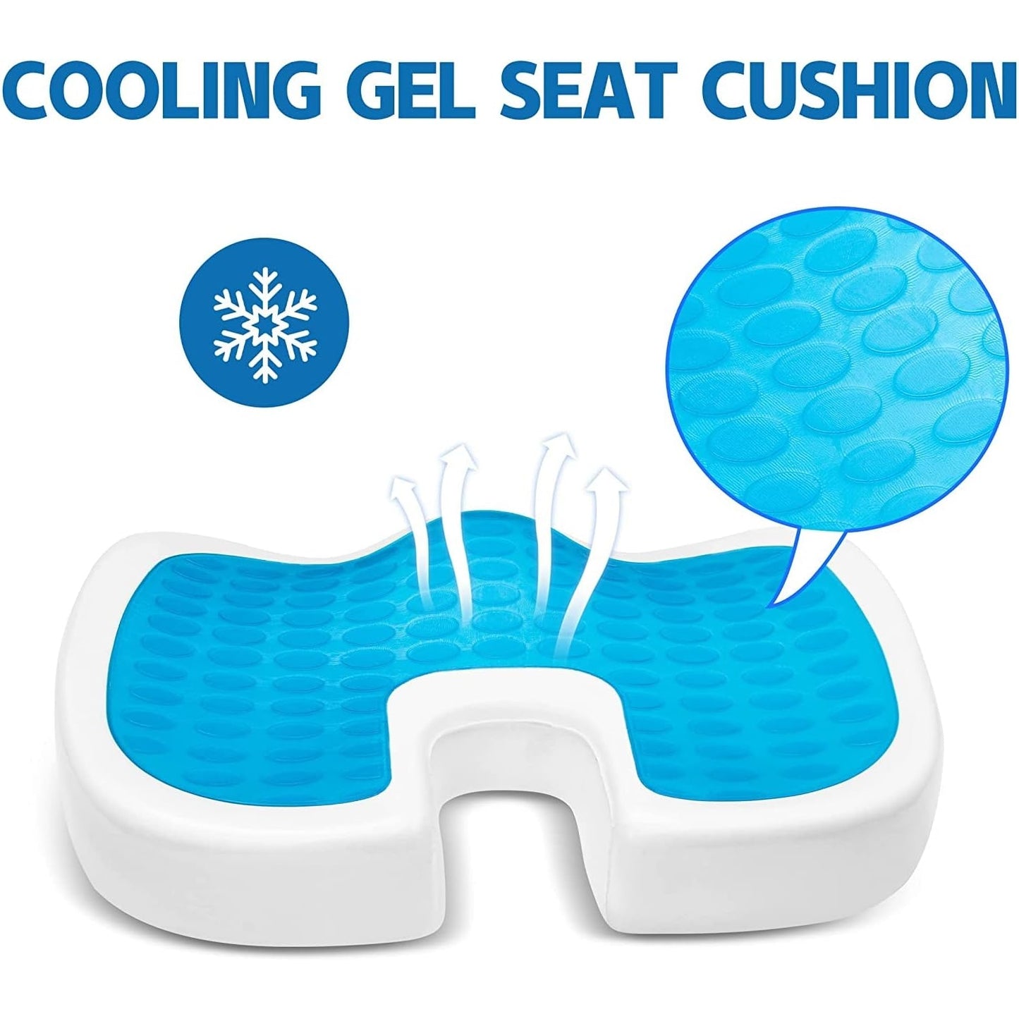 Seat Cushion Non-Slip Desk Chair Cushion Back, Coccyx, Sciatica, Tailbone Pain Relief Butt Pillow - Medaid - Lebanon