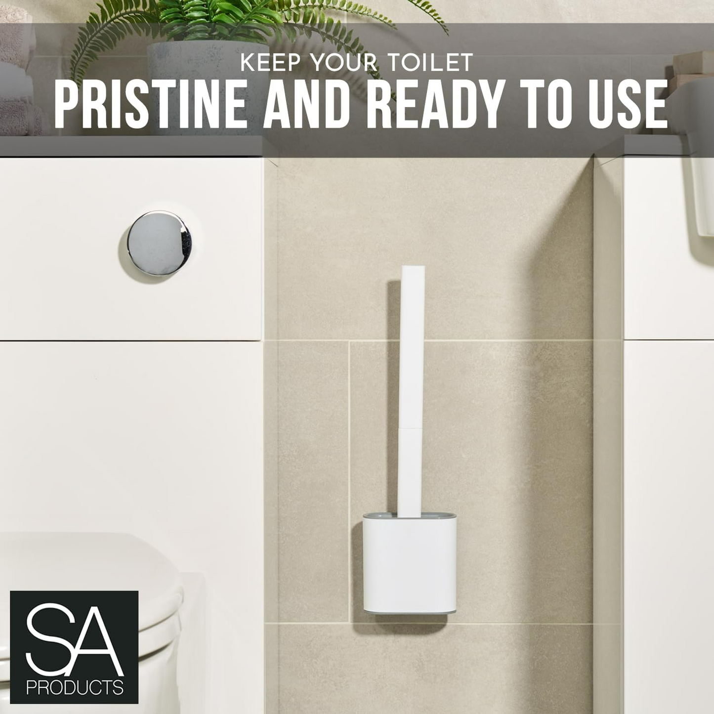 Silicone Toilet Brush Set - Bendable Deep Cleaning Feature - Medaid International