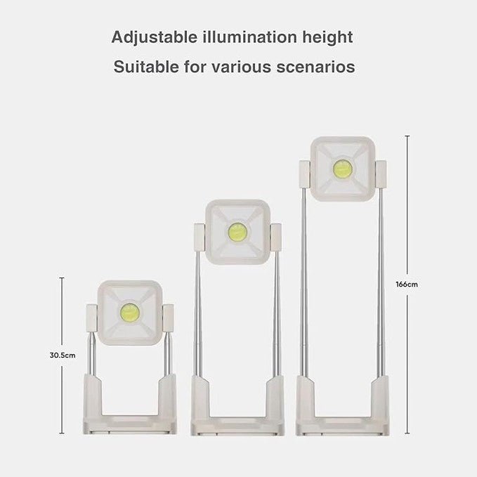 كشاف تلسكوبي قابل للشحن بالطاقة الشمسية – قوي، محمول، ومضاد للماء