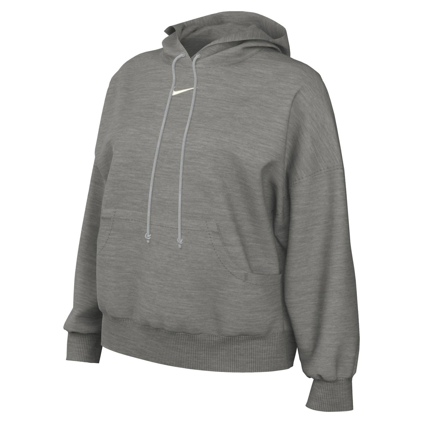 Nike, Women's, Sportswear Phoenix Fleece Over-Oversized Pullover Hoodie, Dark Grey Heather/Sail, M - Medaid International