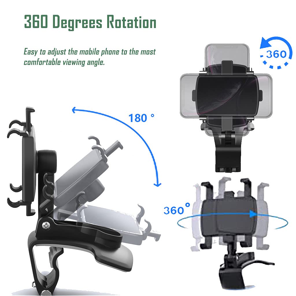 YAOKEEP Universal Car Phone Holder Mount,360 Degrees Rotation Dashboard Phone Holder [Upgrade Clip Never Fall],car Phone Mount for iPhone,Samsung,Google,Nokia,and 4 to 7" Smartphones - Medaid International