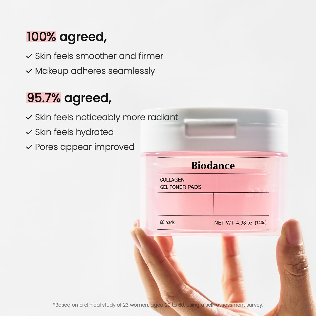 Biodance Collagen Gel Toner Pads, Pore Minimizer for Face, Improving Elasticity, Plumping Toner Pads for Sensitive Skin, Korean Skincare, Stocking Stuffers for Teen Girlsㅣ4.93 fl.oz.(140g)*60Pads - Medaid International