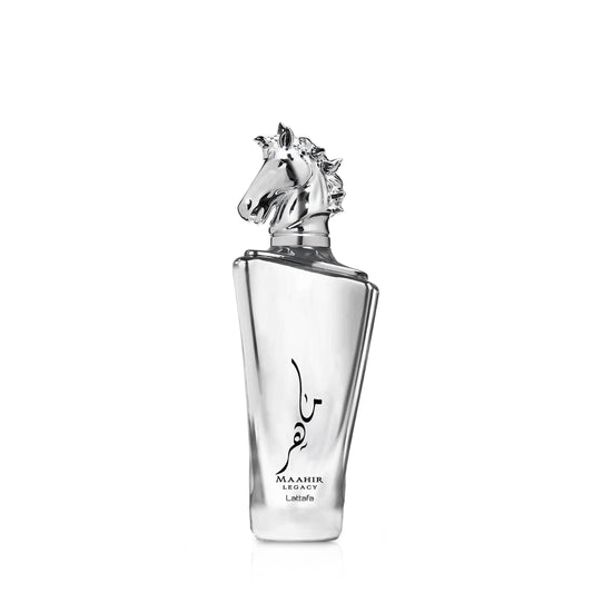 Lattafa Maahir Legacy - Aromatic Spicy, Citrus, Amber Wood - Eau de Parfum Long-Lasting Fragrance for Men, 3.40 Ounce / 100 ml - Medaid International