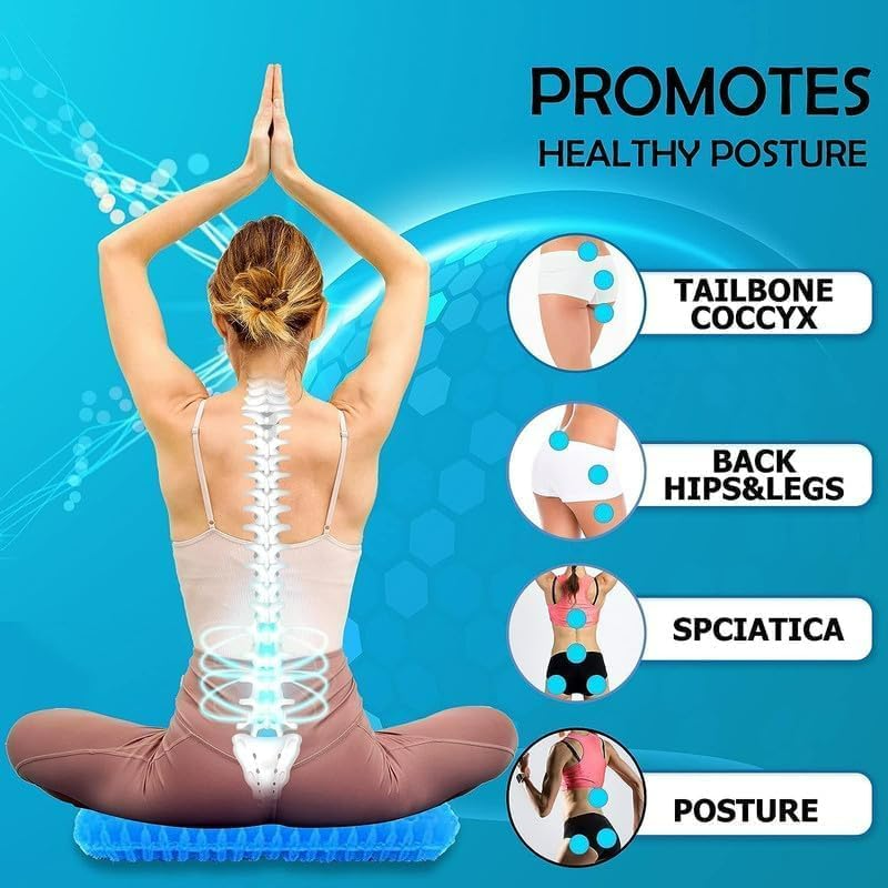 Silicone Gel Honeycomb Cushion pillow with Non-Slip Cover ‚Äì Soft, Breathable Support for Home, Office, Car & Wheelchair - Medaid International