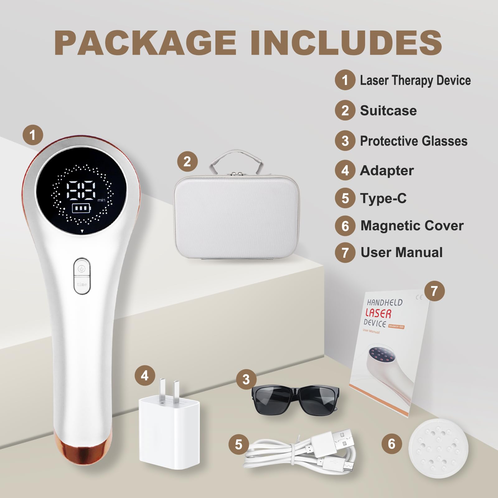 Handheld Home Cold Laser Therapy Device for Dogs and Pets, Vet Infrared Red Light Treament Machine with 808nm & 650n, LLLT Physiotherapy Equipment Portable, Animals Teddy Chihuahua Puppy Cat Horse - Medaid International