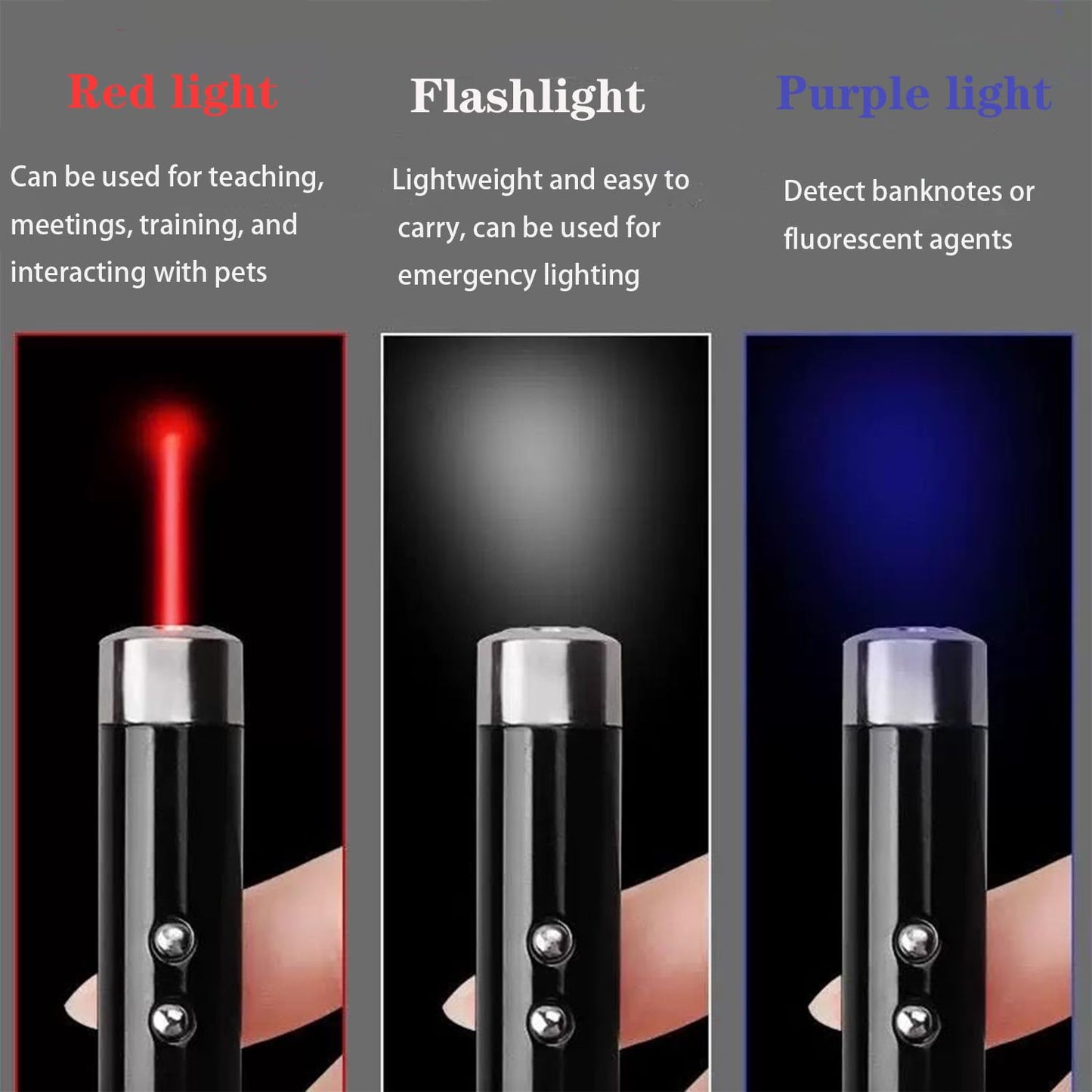 CHUQIANTONG 6PCS Mini Red Laser Pointer Cat Toy Interactive Training Tools White LED Torch Light Pet Supplies - Medaid International