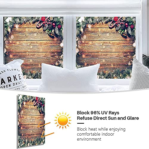 Christmas Privacy Window Film, Christmas Style Print, Glass Film for Home Office Living Room, W23.6 x L78.7 Inch - Medaid International